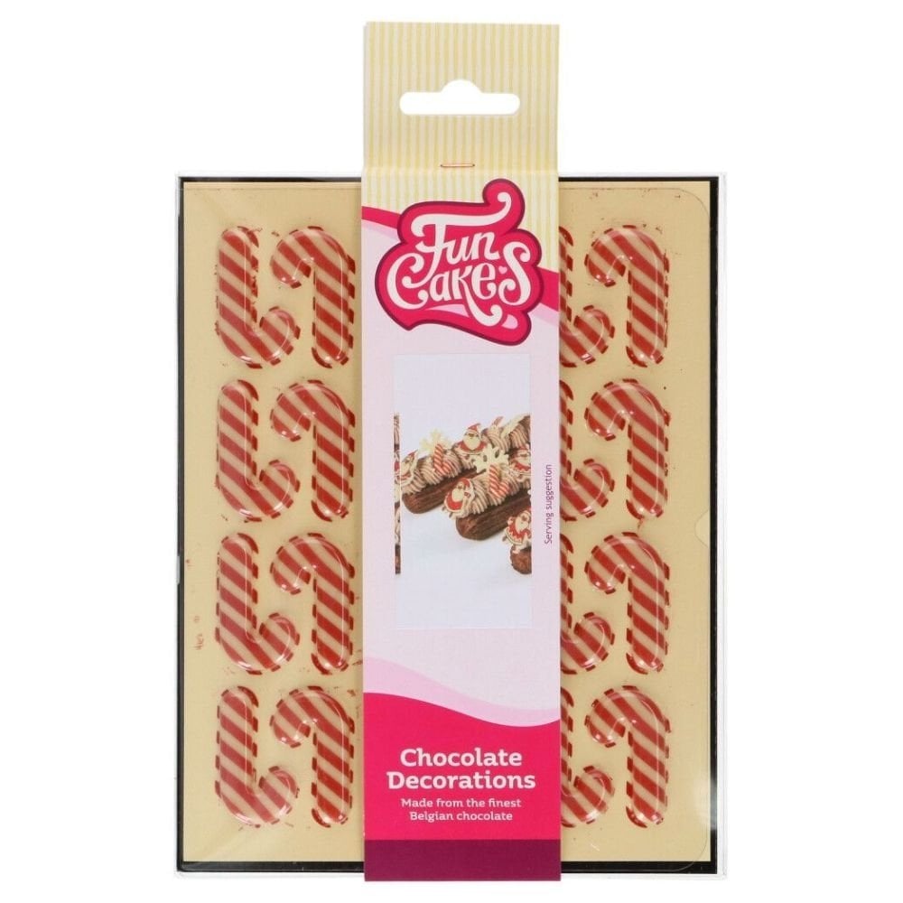 Candy Cane Chocolate Decorations Set Of 24