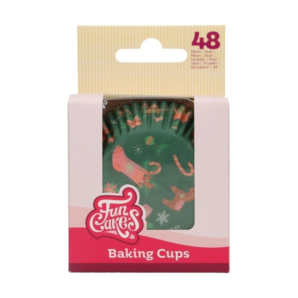 Christmas Foil Baking Cups x 48