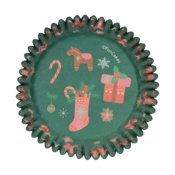 Christmas Foil Baking Cups x 48