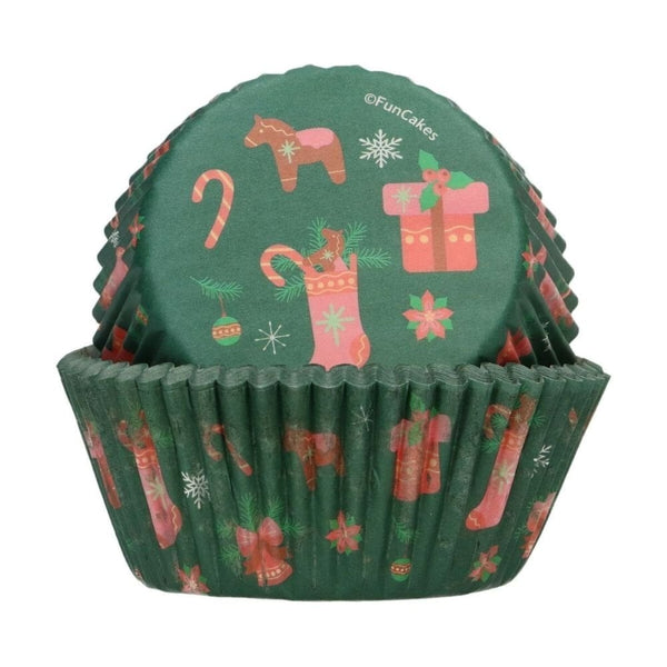 Christmas Foil Baking Cups x 48