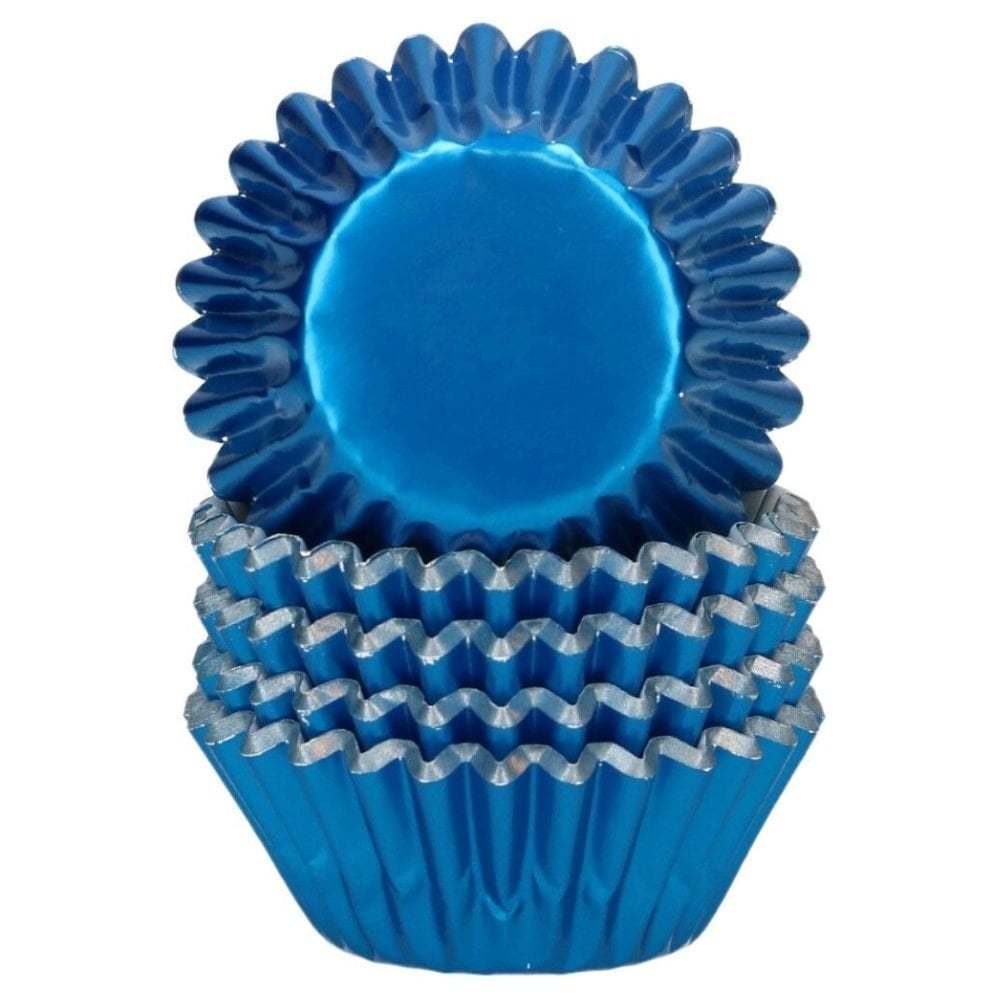 Blue Metallic Mini Baking Cases x 160