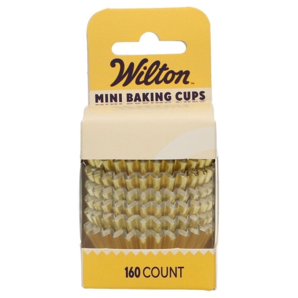 Gold Metallic Mini Baking Cases x 160