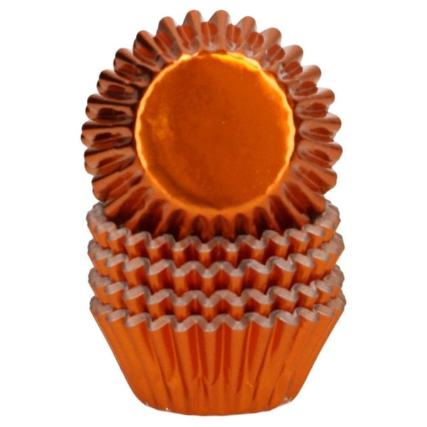 Orange Metallic Mini Baking Cases x 160