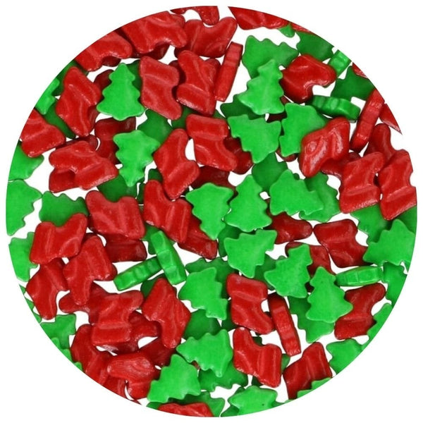 Holiday Trees & Socks 3D Sprinkle Mix 56g