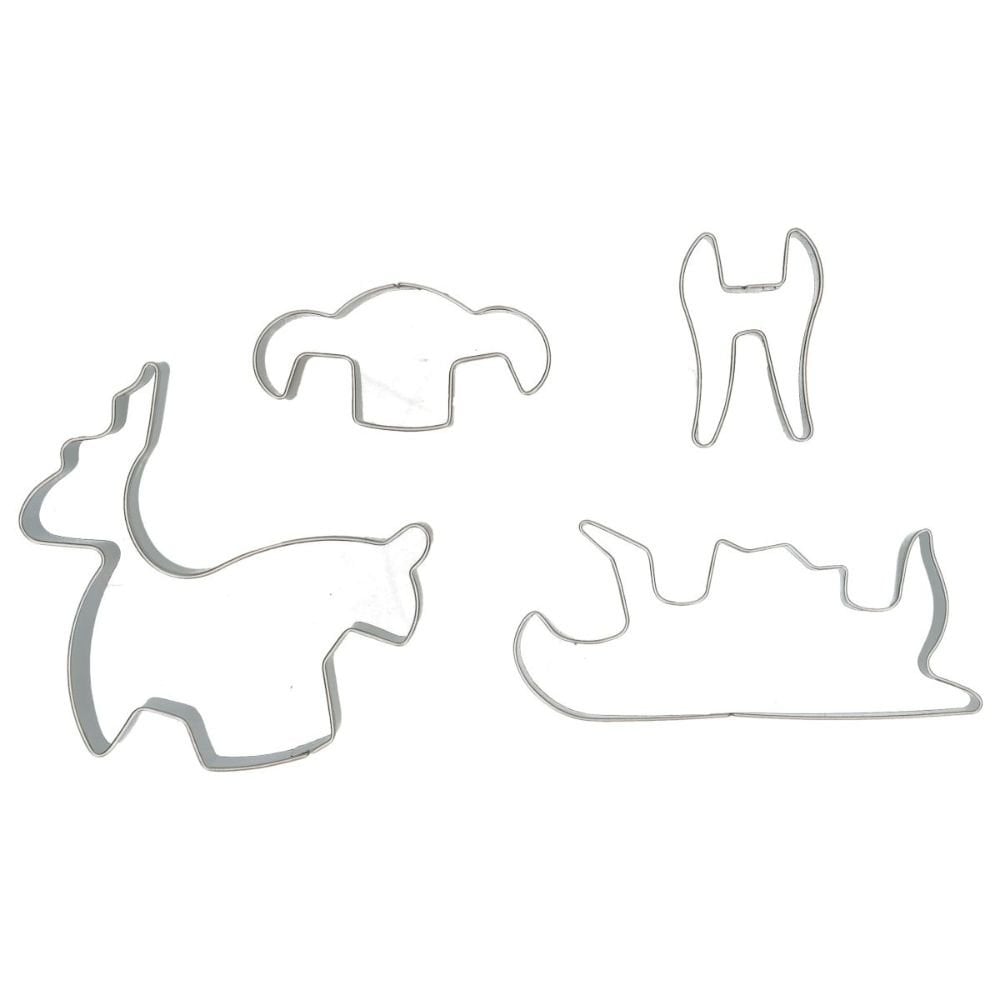 Christmas Sleigh 3D Cookie Cutter Set Of 4
