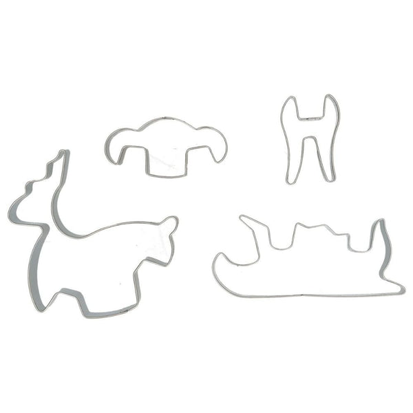 Christmas Sleigh 3D Cookie Cutter Set Of 4