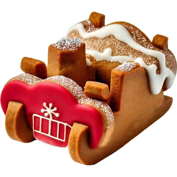 Christmas Sleigh 3D Cookie Cutter Set Of 4