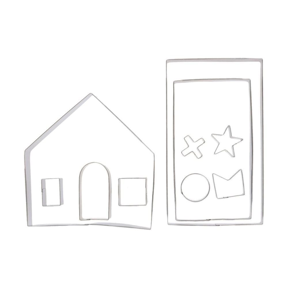 Gingerbread House 3D Cookie Cutter Set Of 10