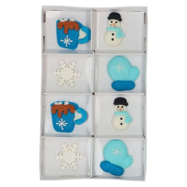 Cozy Winter Sugar Topper Set Of 8