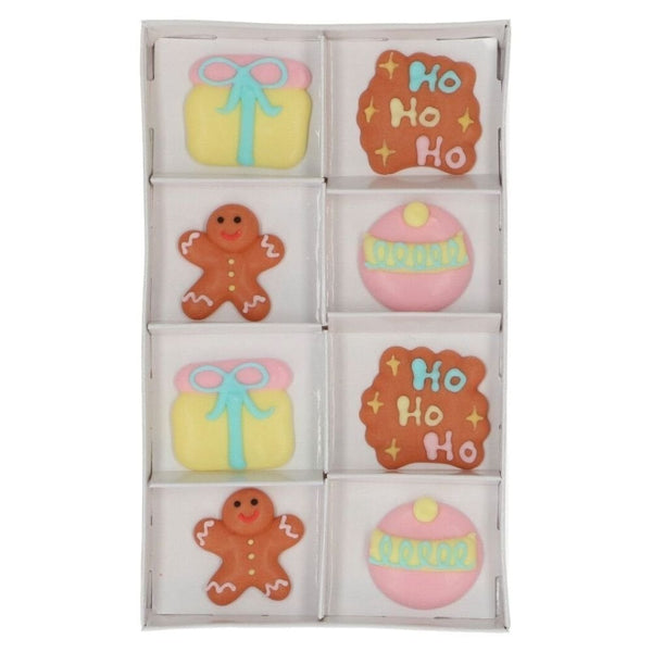 Cute Christmas Sugar Topper Set Of 8