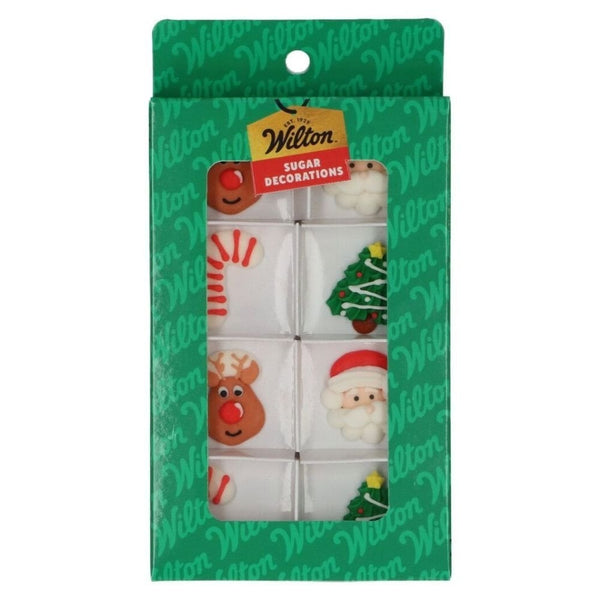 Merry Christmas Sugar Topper Set Of 8