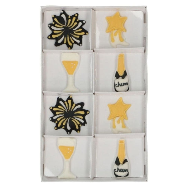 Sparkling Celebration Sugar Topper Set Of 8