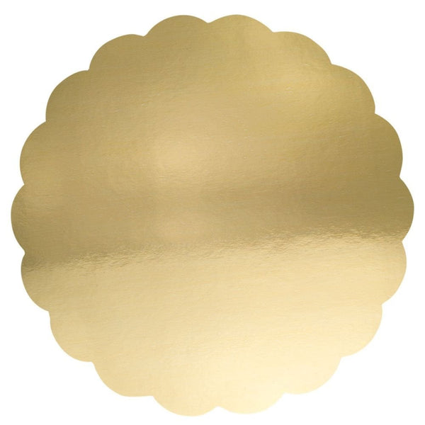 Gold Scallop Mirror Cake Board - Pack of 3