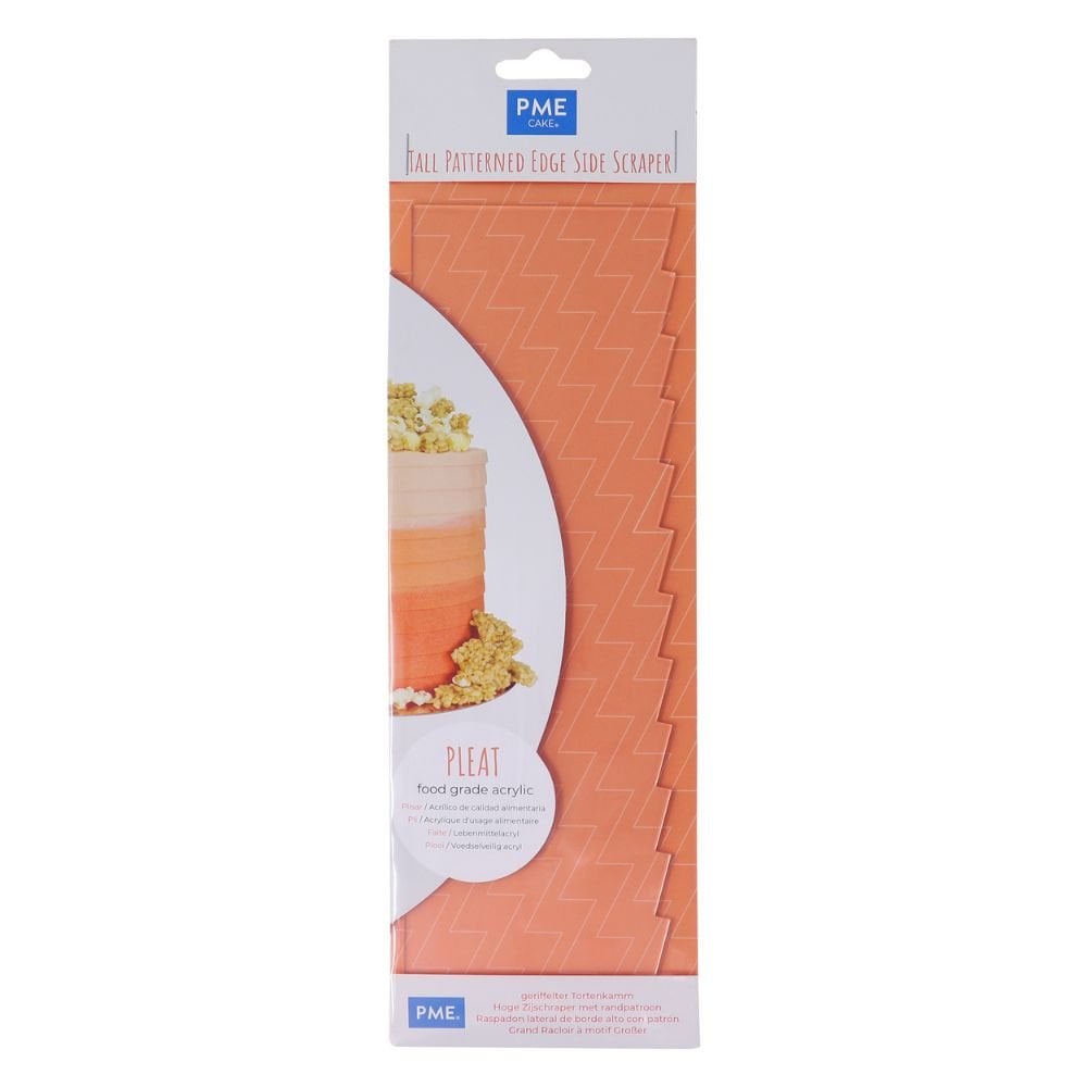 Pleat Tall Patterned Edge Side Scraper