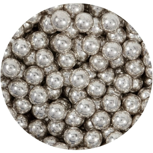 Silver 4mm Sugar Pearls 25g