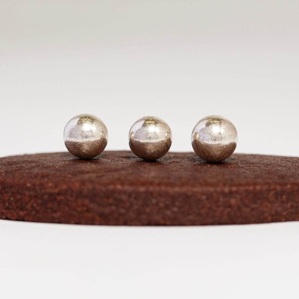 Silver 4mm Sugar Pearls 25g