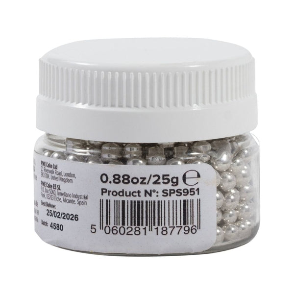 Silver 4mm Sugar Pearls 25g