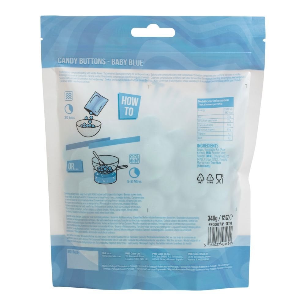 Baby Blue Candy Buttons 340g