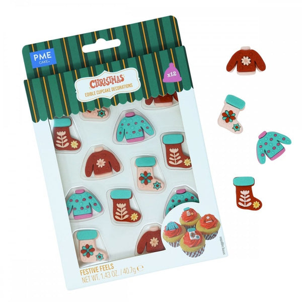 Festive Feels Christmas Sugar Decorations x 12