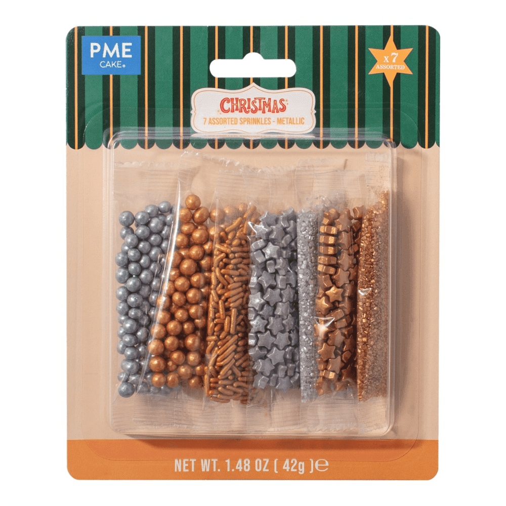 Metallic Assorted Christmas Sprinkles 42g