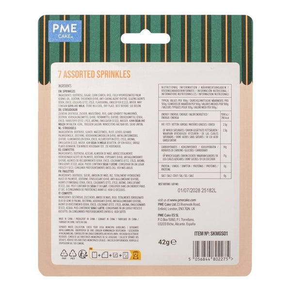 Metallic Assorted Christmas Sprinkles 42g
