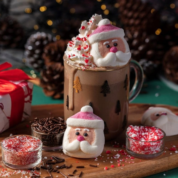 Puffy Santa Hot Chocolate Decorating Kit 260g