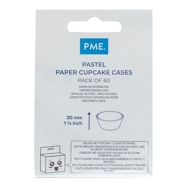 Mixed Standard Pastel Coloured Baking Cases x 60 Cups