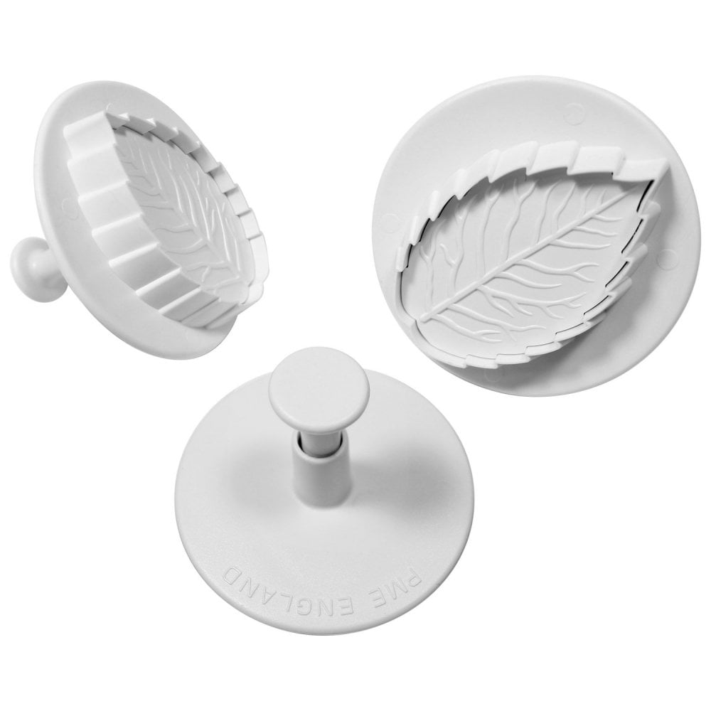 Veined Rose Leaf Plunger Cutter Set Of 3