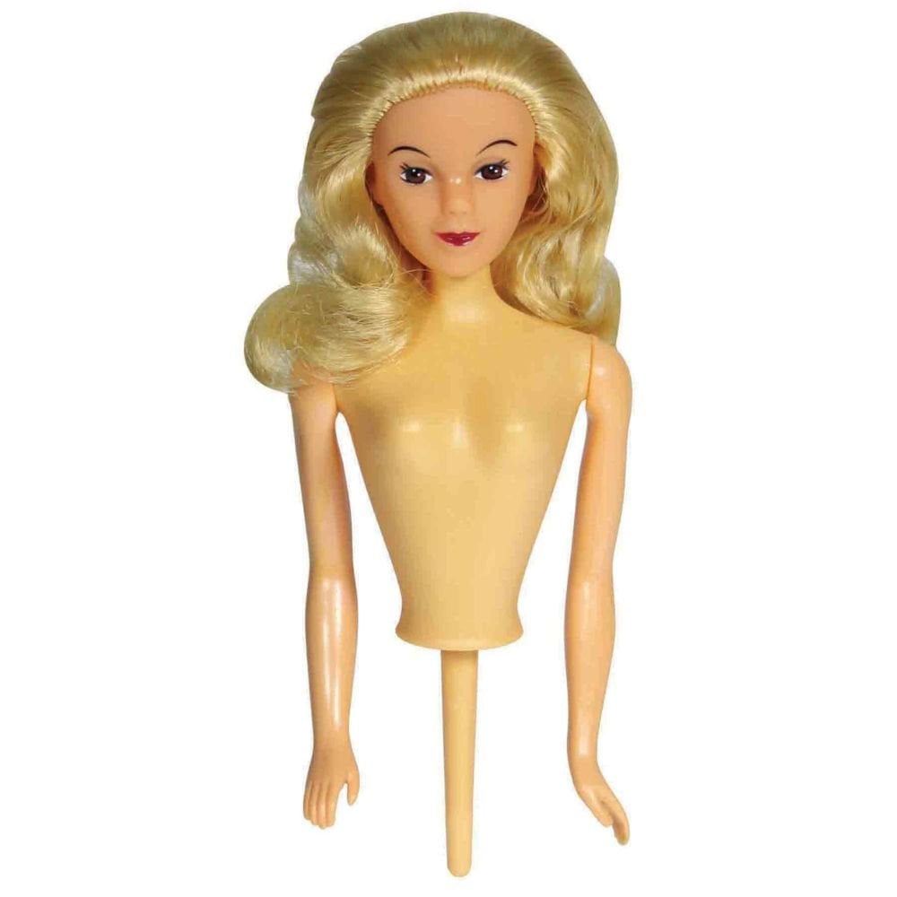 Olivia Blonde Doll Pick Cake Topper