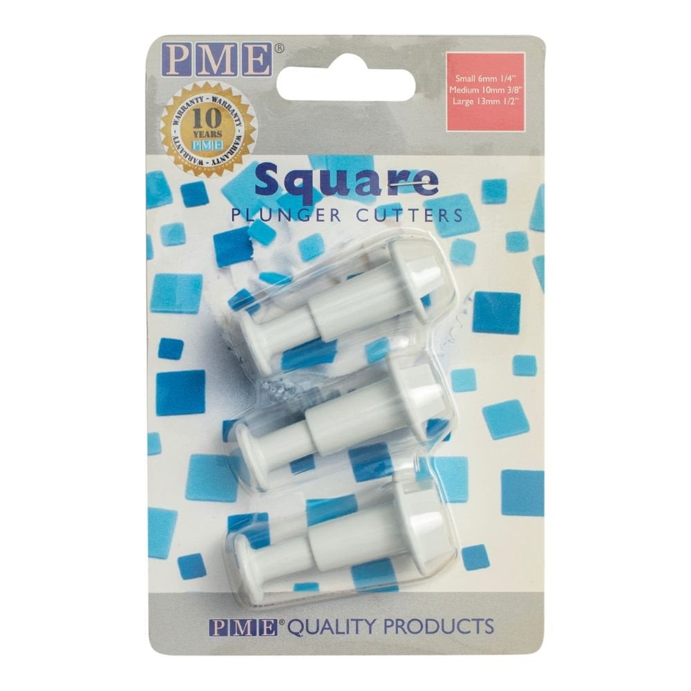 Mini Square Plunger Cutters Set Of 3