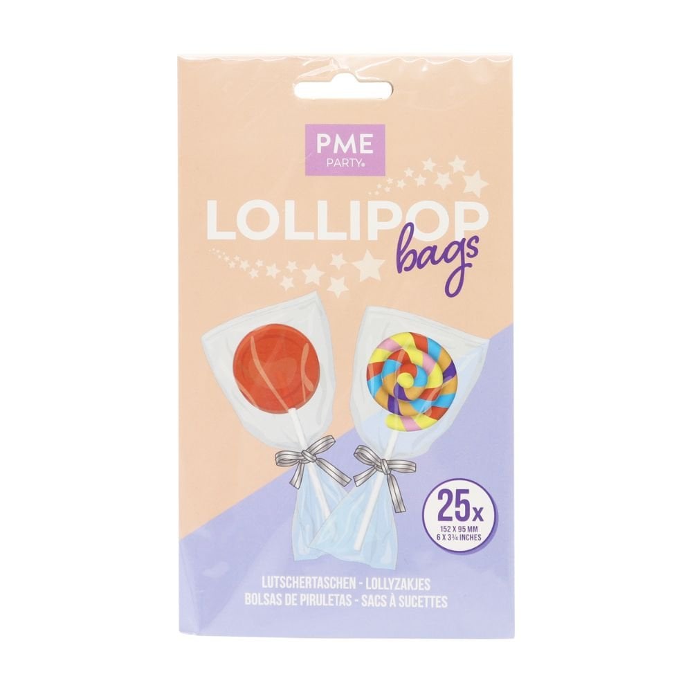 Lollipop Bags With Silver Ties Pack Of 25