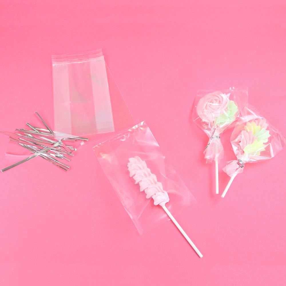 Lollipop Bags With Silver Ties Pack Of 25