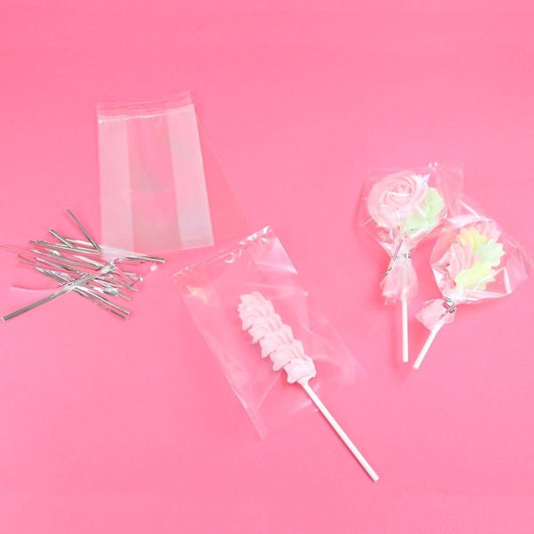Lollipop Bags With Silver Ties Pack Of 25