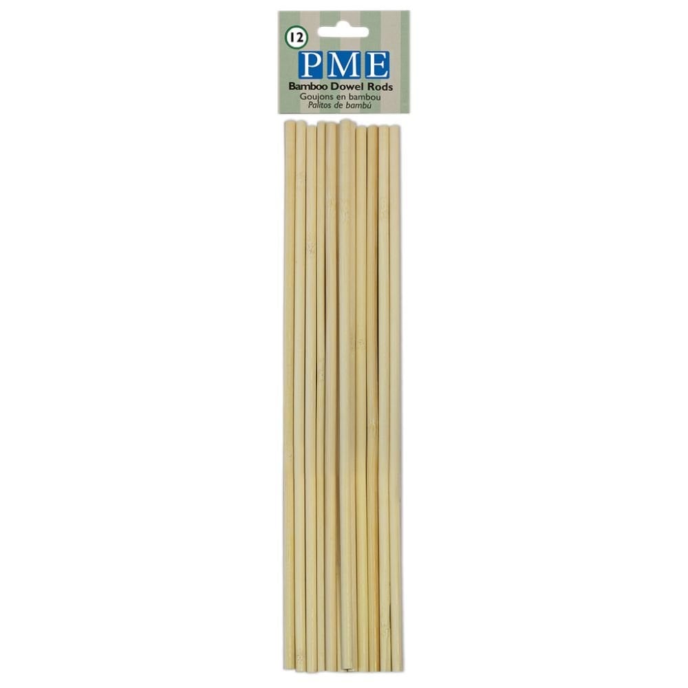 Bamboo Wooden Dowels Pack Of 12