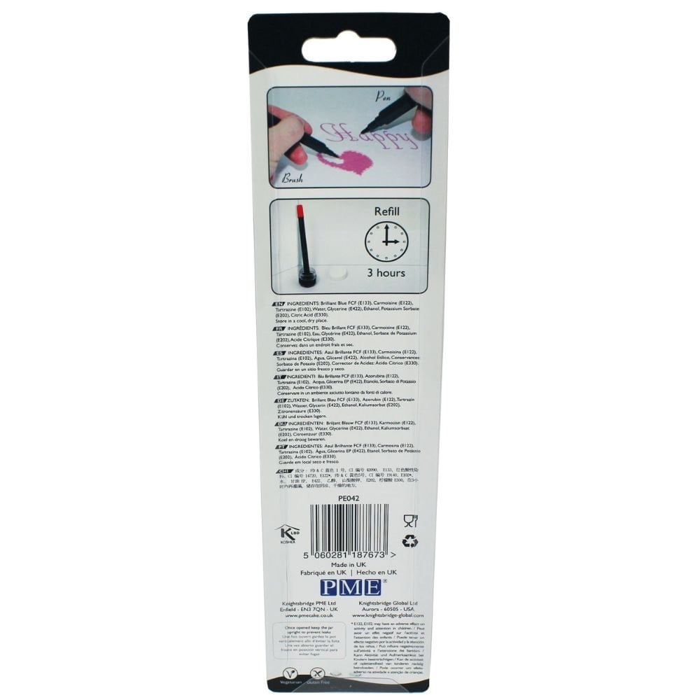 Black Brush & Fine Edible Ink Pen