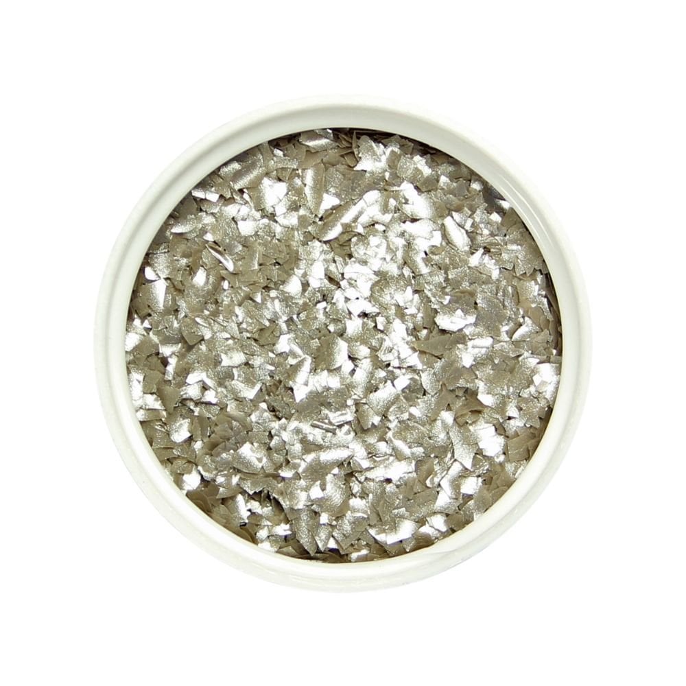 Silver Edible Glitter Flakes