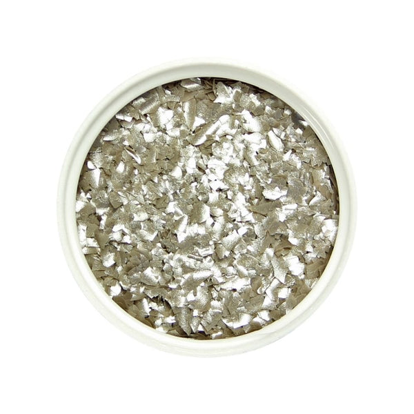 Silver Edible Glitter Flakes
