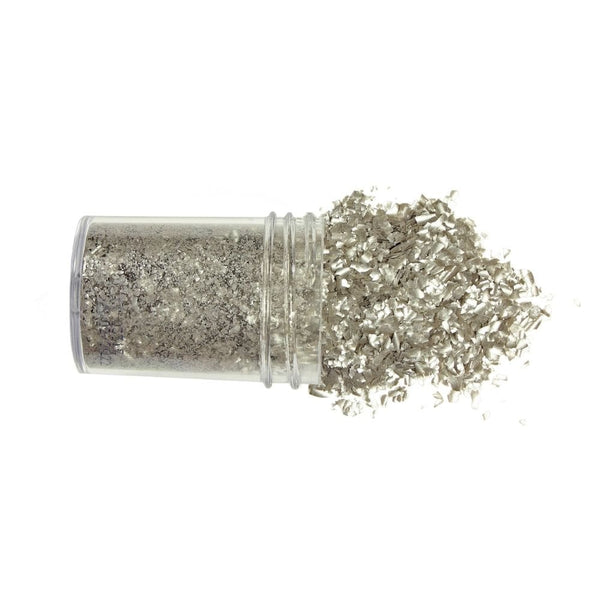 Silver Edible Glitter Flakes