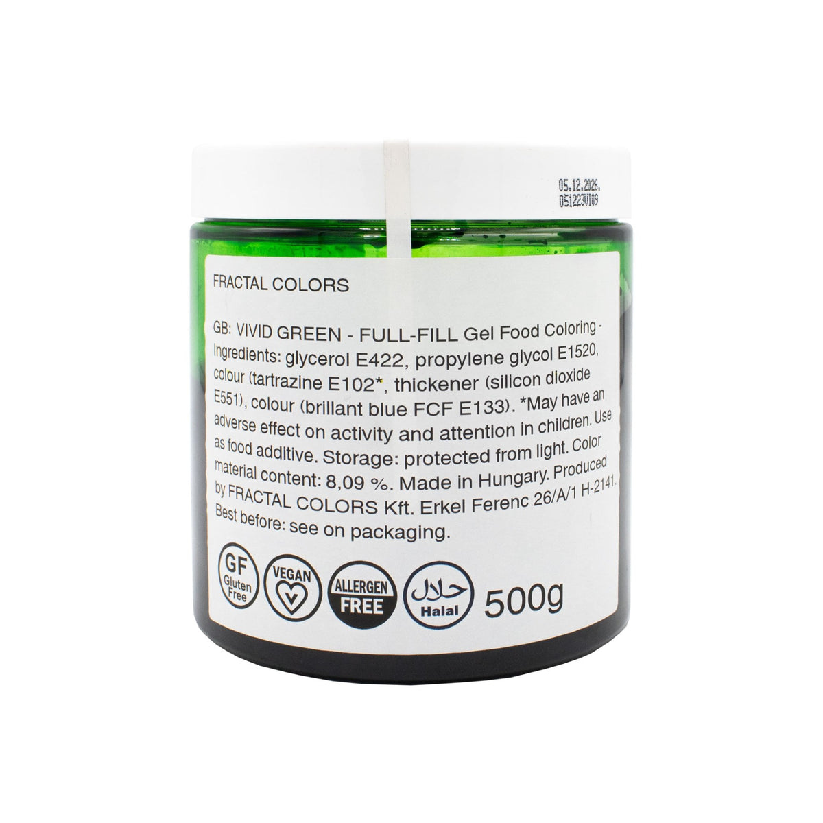 Vivid Green Fullfill Gel Food Colour 500g
