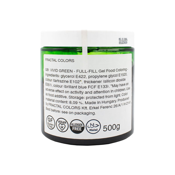 Vivid Green Fullfill Gel Food Colour 500g