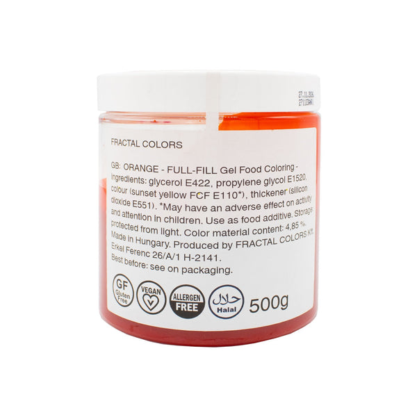 Orange Fullfill Gel Food Colour 500g