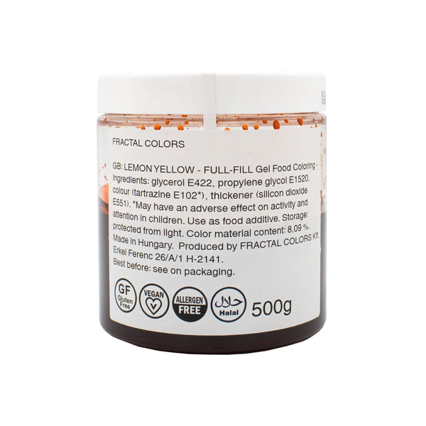 Lemon Yellow Fullfill Gel Food Colour 500g