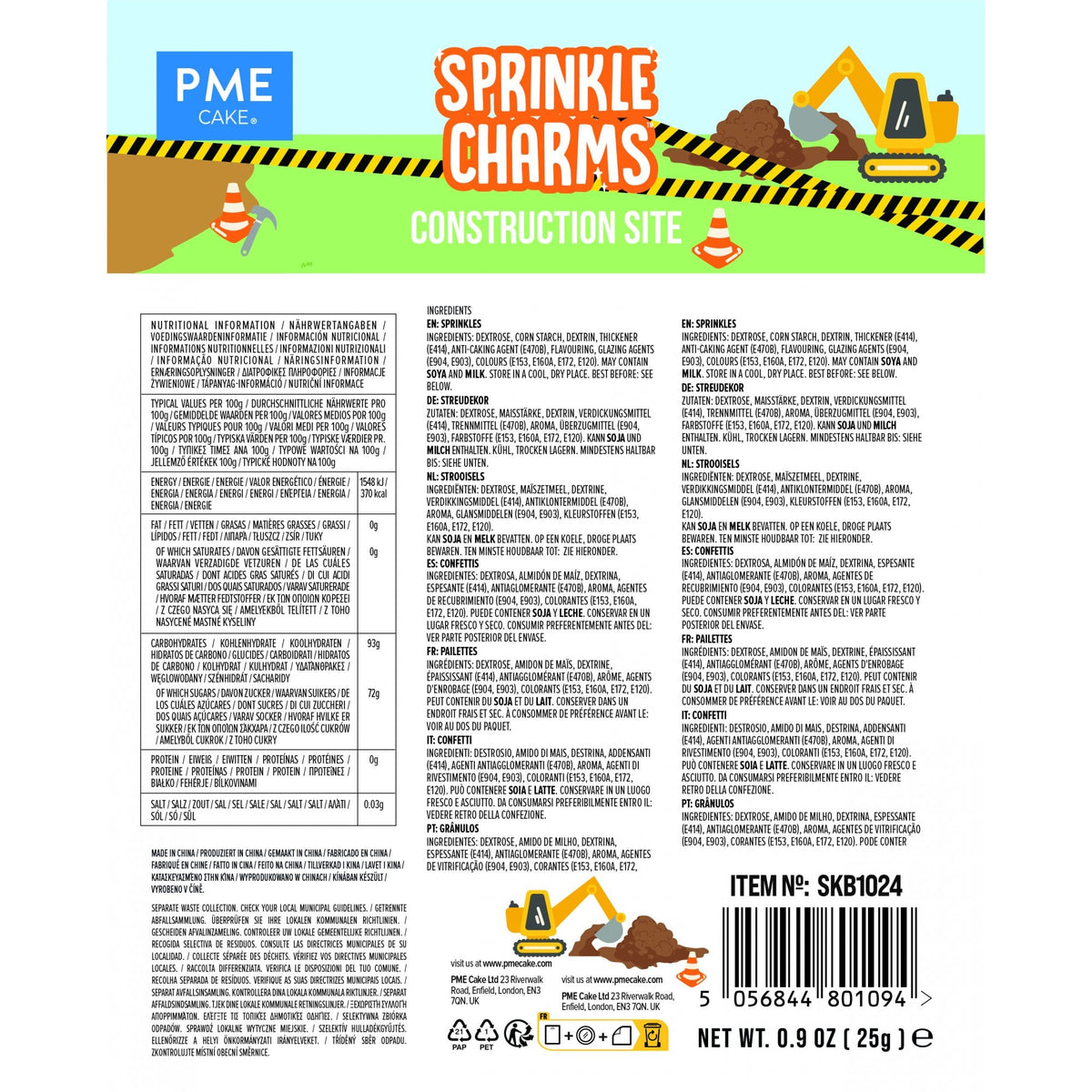 Construction Site Sprinkle Charms 25g