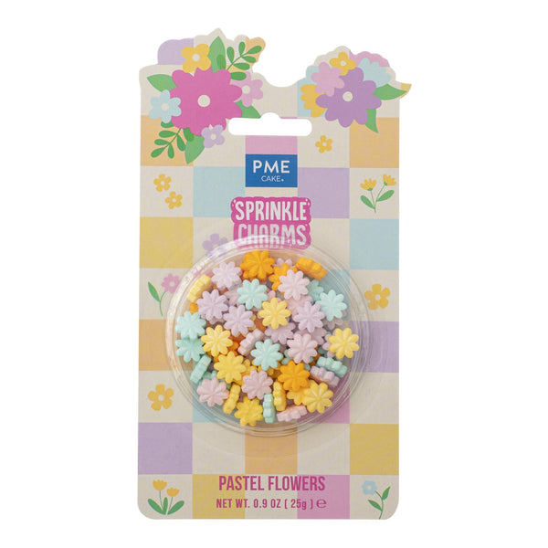 Pastel Flowers Sprinkle Charms 25g