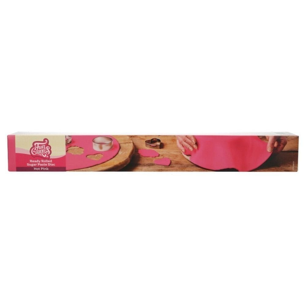Hot Pink Ready Rolled Sugarpaste Disc