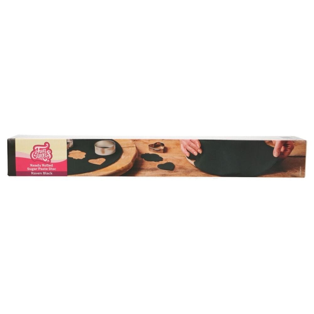 Raven Black Ready Rolled Sugarpaste Disc