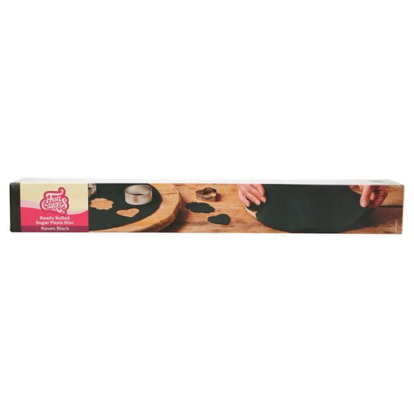 Raven Black Ready Rolled Sugarpaste Disc