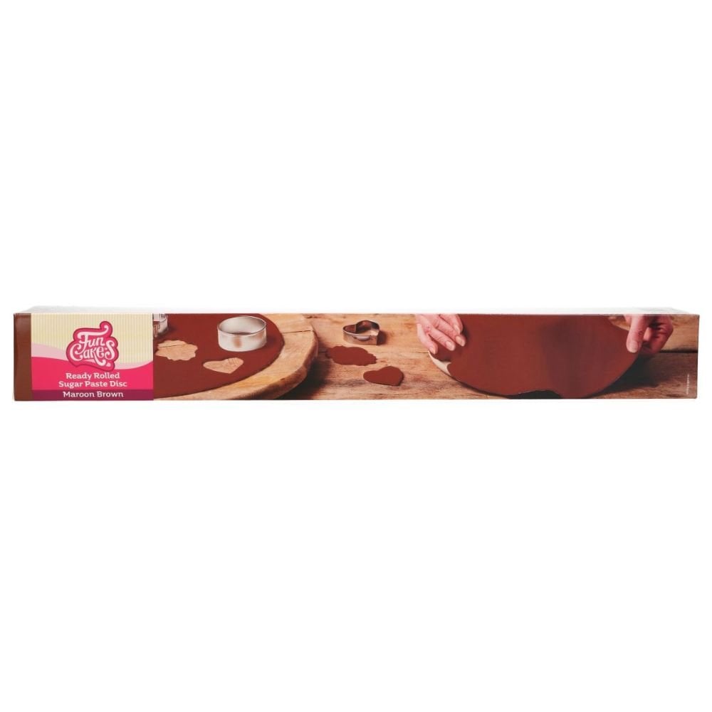 Maroon Brown Ready Rolled Sugarpaste Disc
