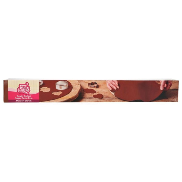 Maroon Brown Ready Rolled Sugarpaste Disc