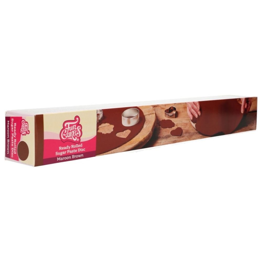 Maroon Brown Ready Rolled Sugarpaste Disc